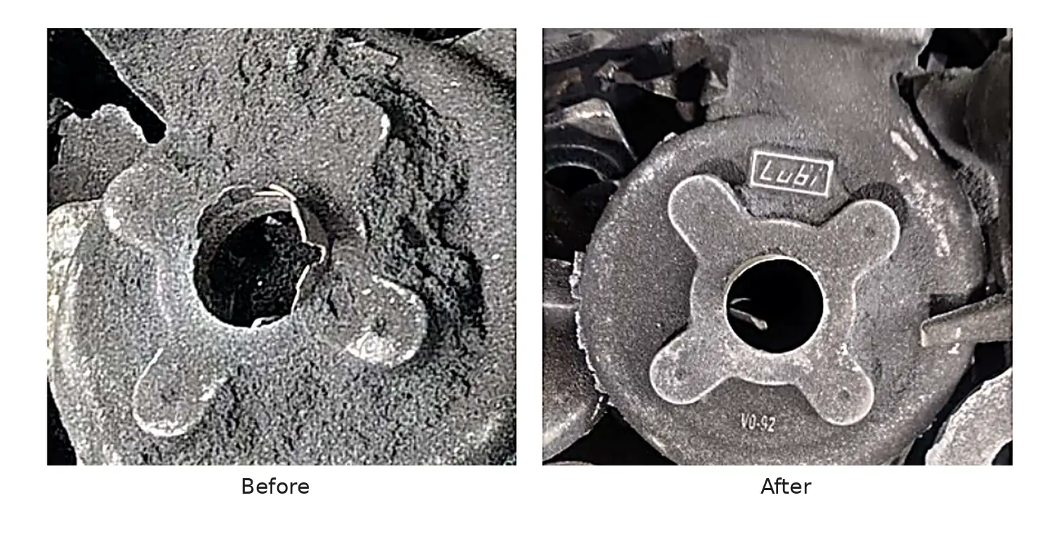 MPM Lustrol vs. Competitor LCA (Lustrous Carbon Additive)